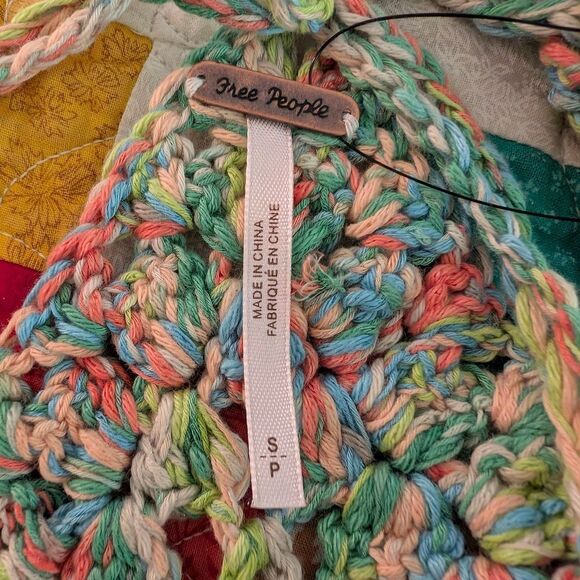 Free People Blue and Green Cropped Tank Top - Picture 7 of 9